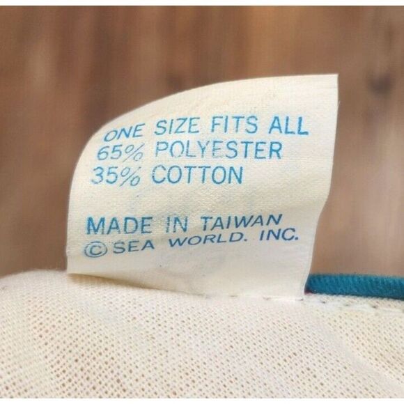 VTG Busch Gardens Sea World Snapback Hat Cap Color Block 90s Canvas Park Novelty - Picture 11 of 11